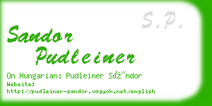 sandor pudleiner business card